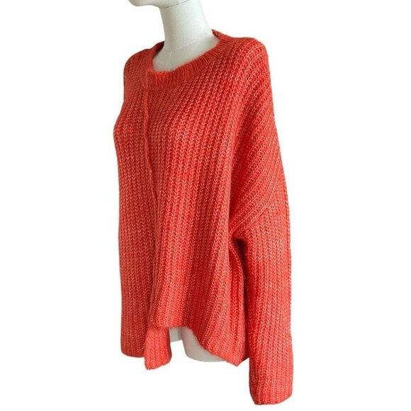 Zara Knit Oversized Relaxed Fit Round Neck Long Sleeve Pullover Sweater Sz L - Picture 6 of 11